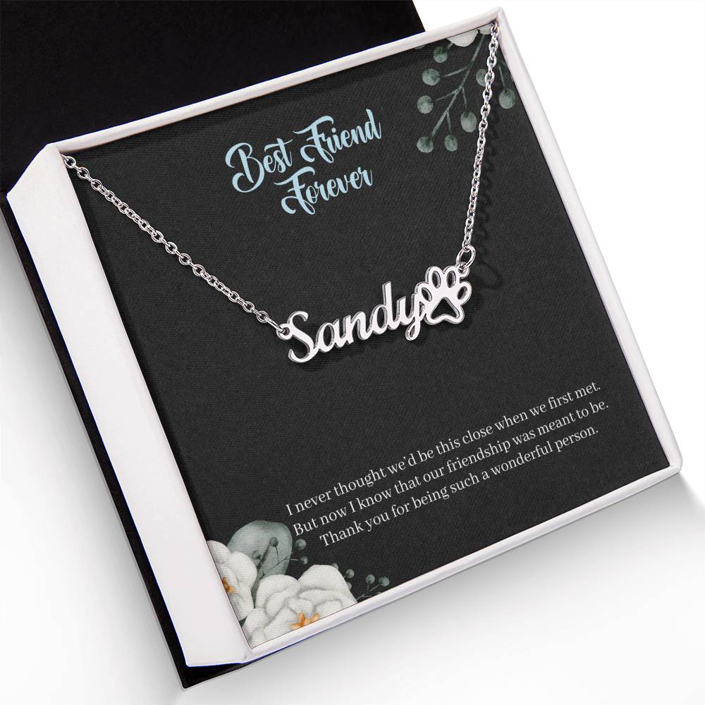 Best Friend Forever | Our Friendship Is Meant To Be | Custom Name Necklace