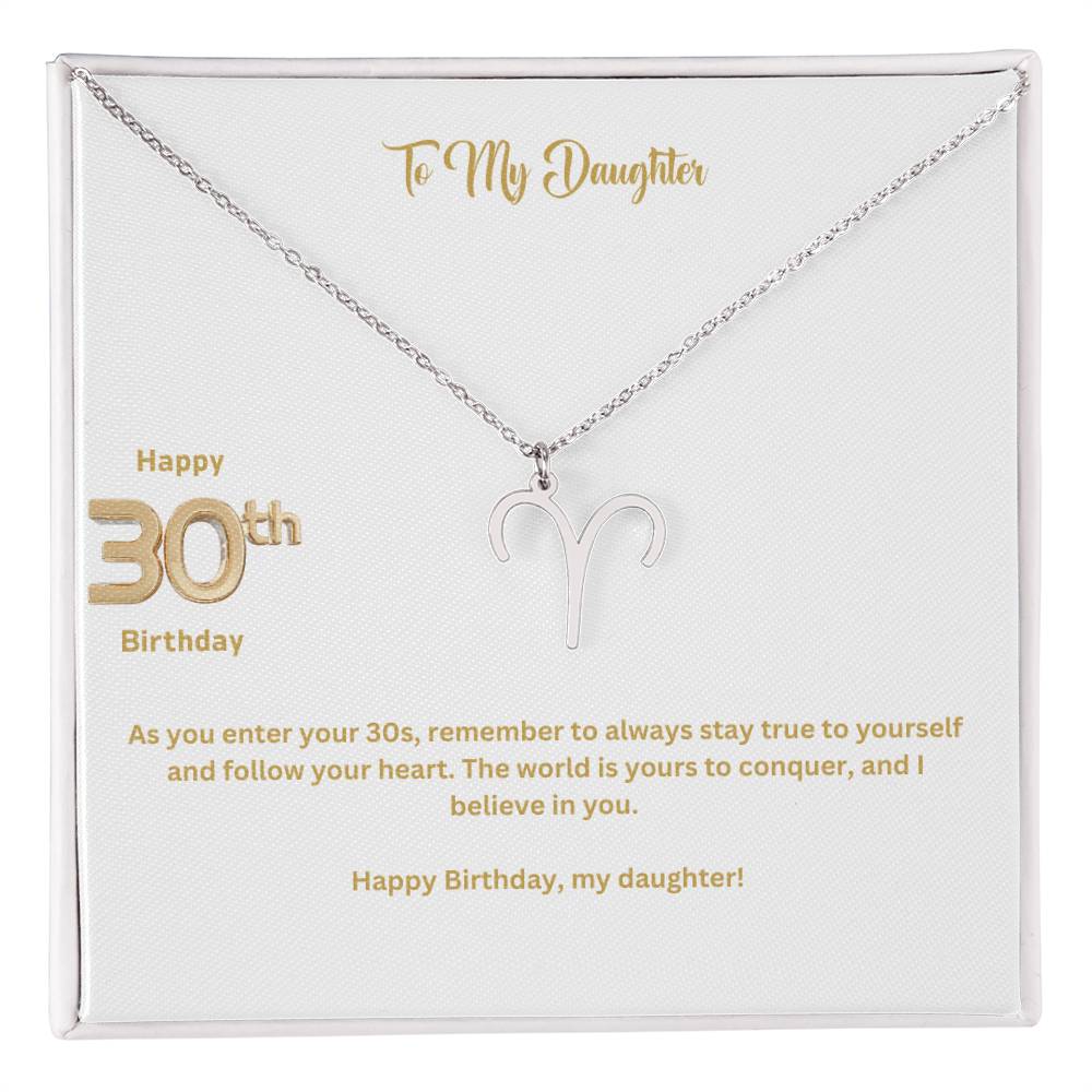 To My Daughter | Happy 30th Birthday | Zodiac Necklace