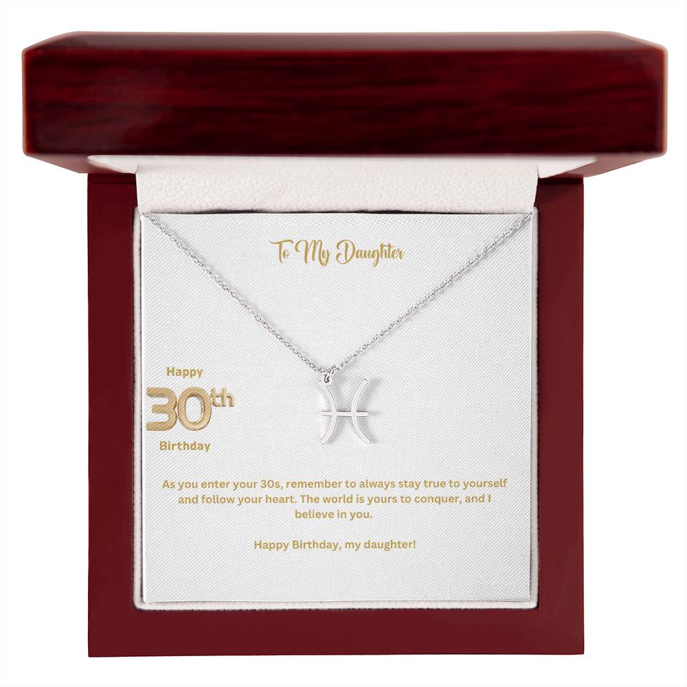 To My Daughter | Happy 30th Birthday | Zodiac Necklace