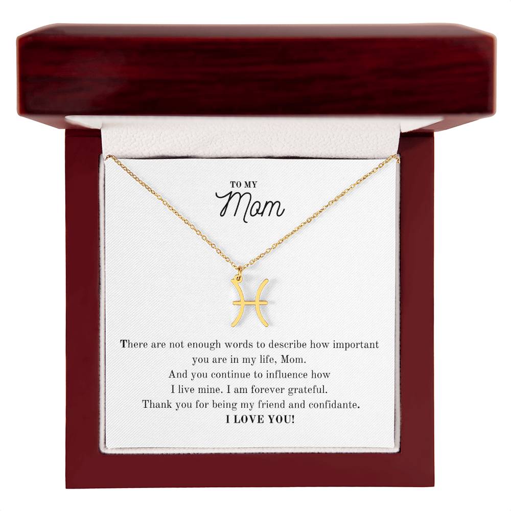 To My Mom | I Am Forever Grateful | Pendant Necklace