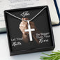 To My Sister | Let Your Faith Be Bigger Than Your Fears | Cross Pendant Necklace