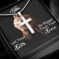 To My Sister | Let Your Faith Be Bigger Than Your Fears | Cross Pendant Necklace