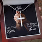 To My Sister | Let Your Faith Be Bigger Than Your Fears | Cross Pendant Necklace