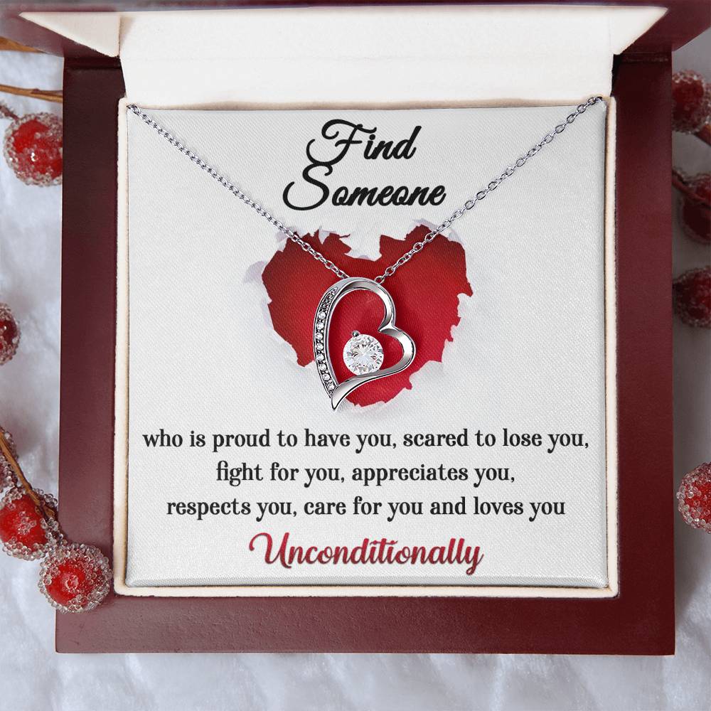 Gift for Valentine's Day - Find Someone - Forever Love Necklace