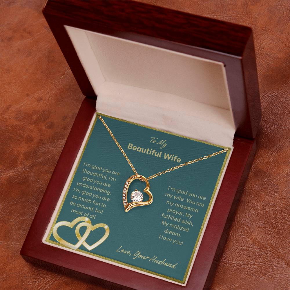 To My Beautiful Wife | I'm Glad You Are My Wife | Jewelry Necklace