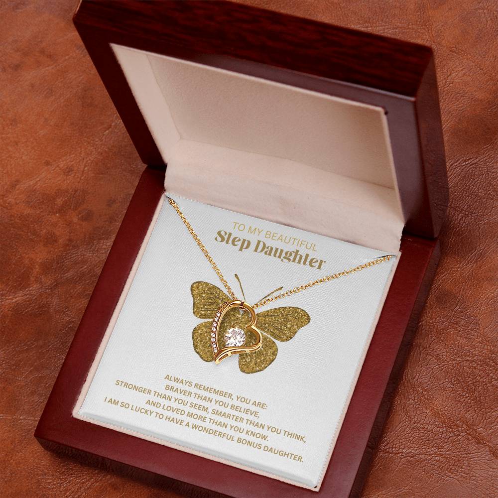 To My Beautiful Step Daughter | You Are Braver Than You Believe | Jewelry Necklace