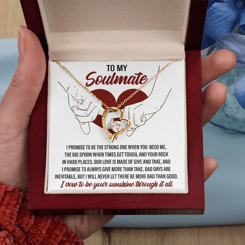 Soulmate I Promise - Gift for Valentine's Day - Forever Love Necklace