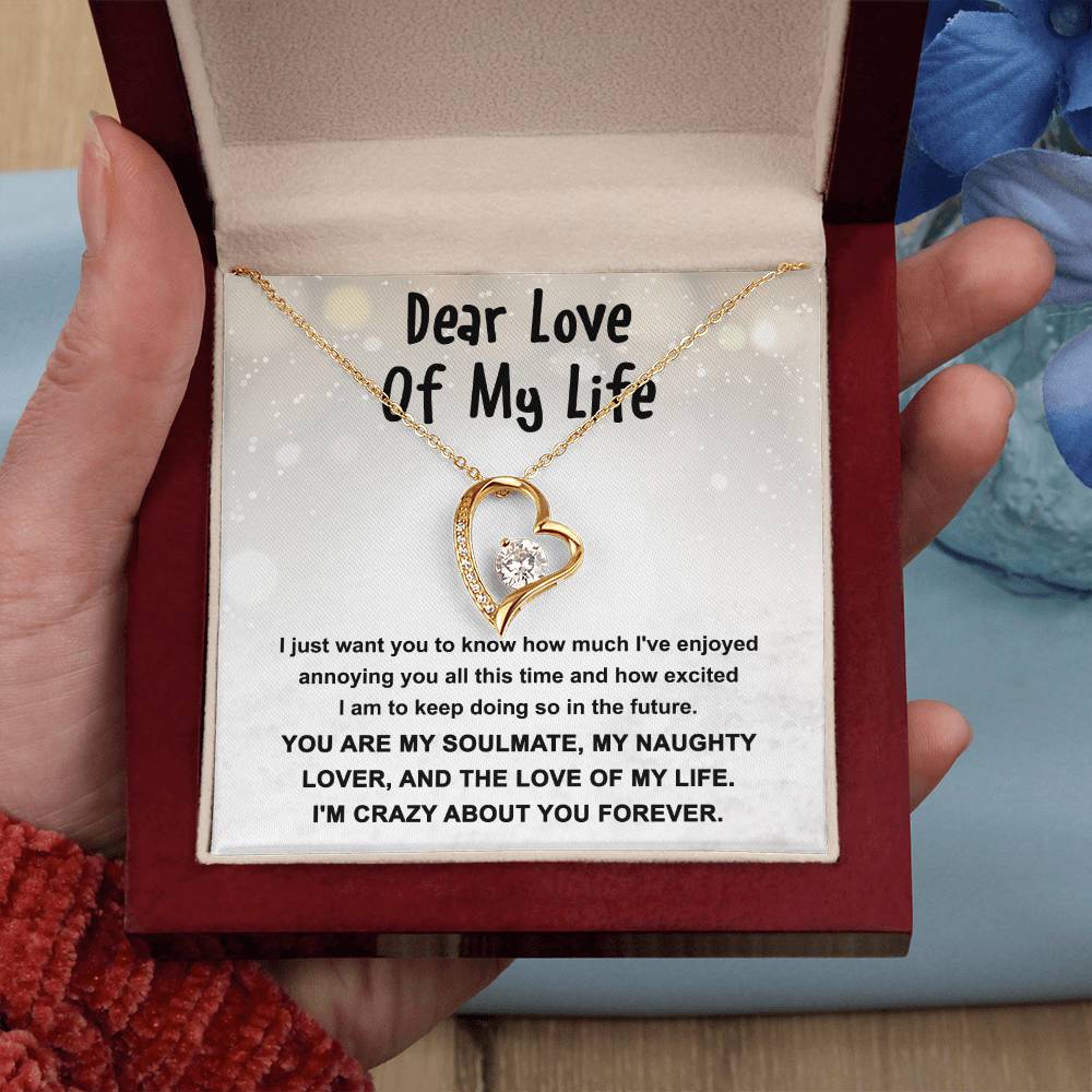 Dear Love Of My Life - Gift for Valentine's Day - Forever Love Necklace