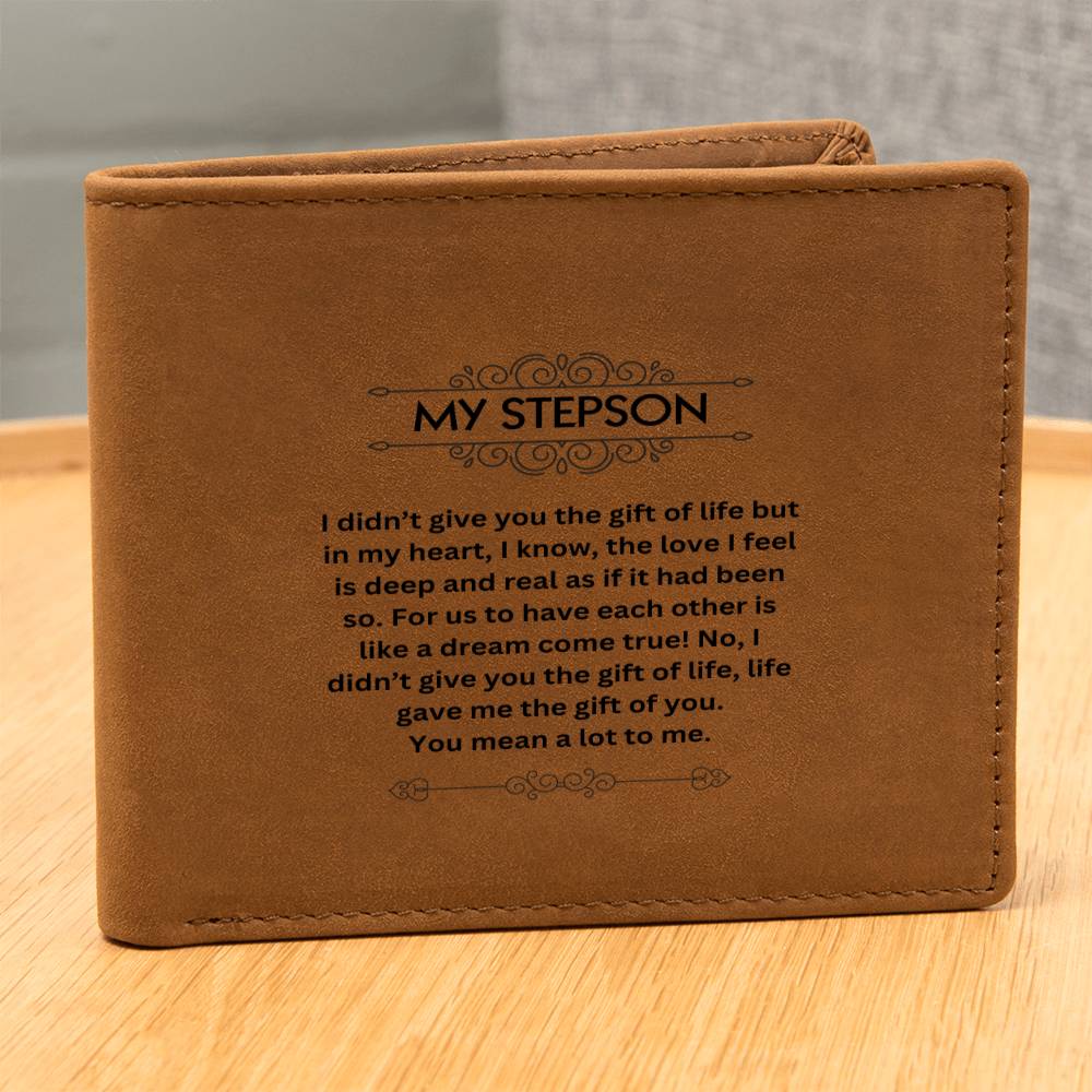 My Stepson | You Mean A Lot To Me | Leather Wallet