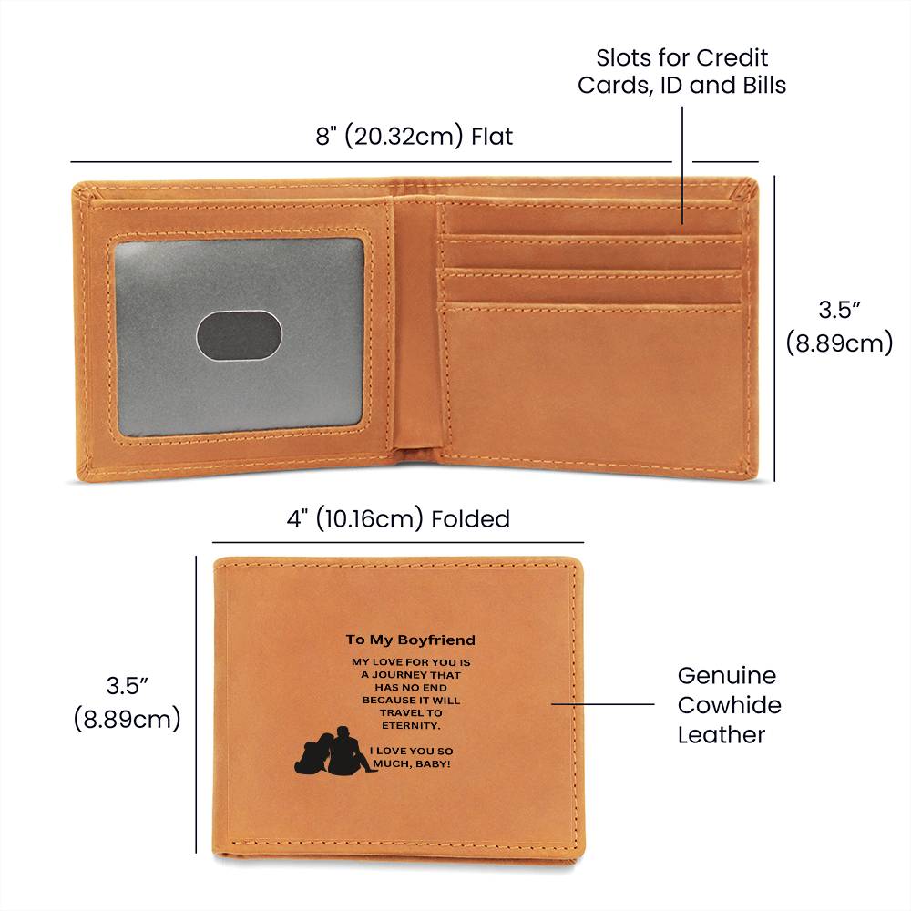 To My Boyfriend | I Love You So Much | Leather Wallet