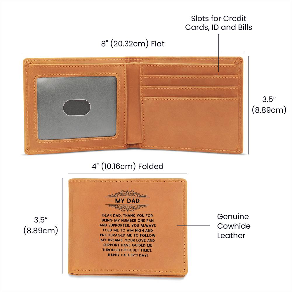 Dear Dad | Happy Father's Day | Leather Wallet Gift