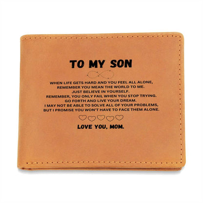 To My Son | You Mean The World To Me | Leather Wallet