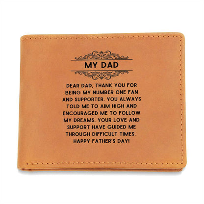 Dear Dad | Happy Father's Day | Leather Wallet Gift