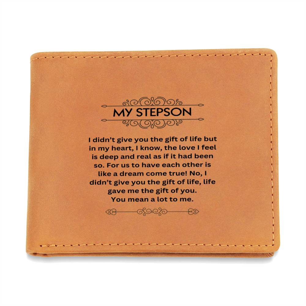 My Stepson | You Mean A Lot To Me | Leather Wallet