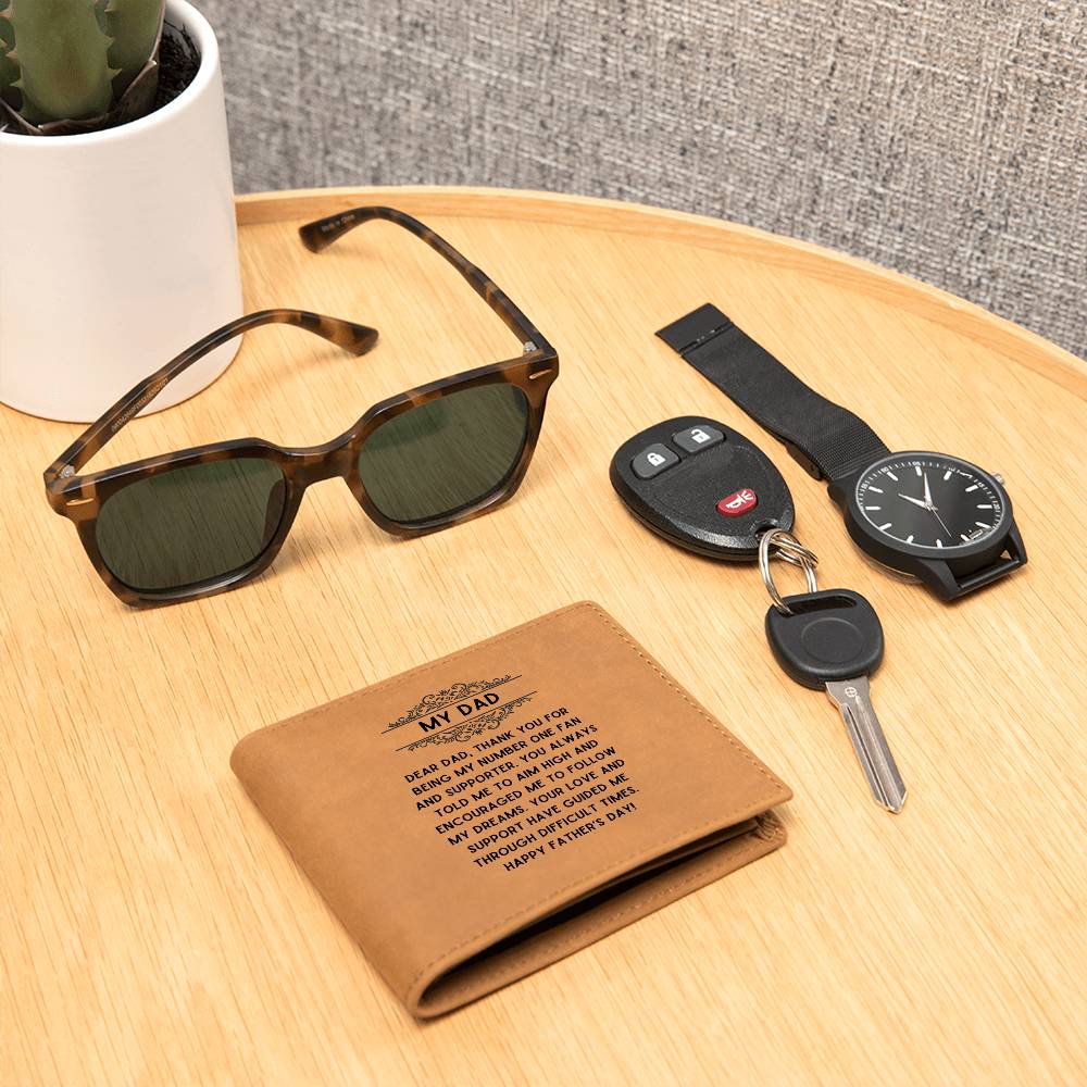 Dear Dad | Happy Father's Day | Leather Wallet Gift