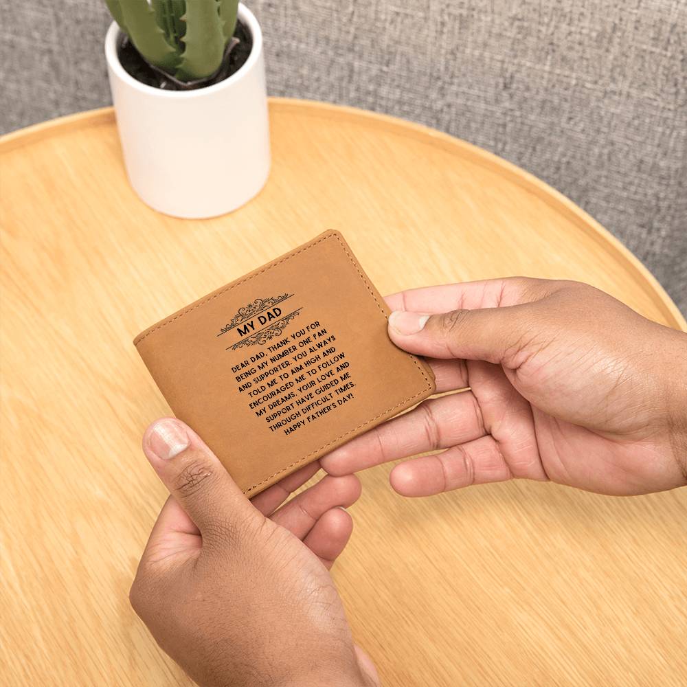 Dear Dad | Happy Father's Day | Leather Wallet Gift