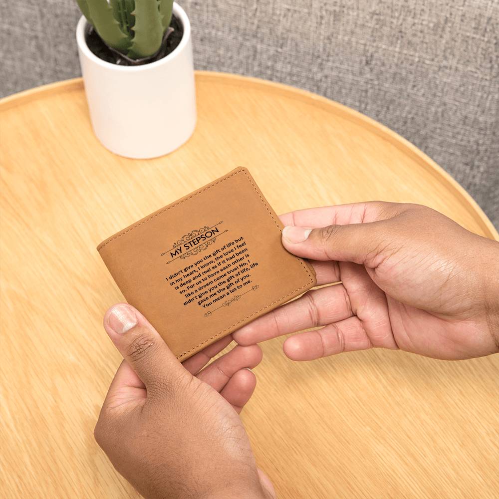 My Stepson | You Mean A Lot To Me | Leather Wallet
