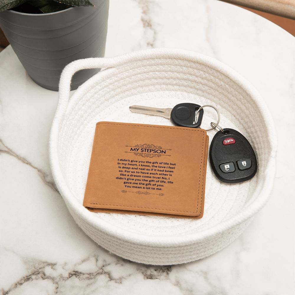 My Stepson | You Mean A Lot To Me | Leather Wallet