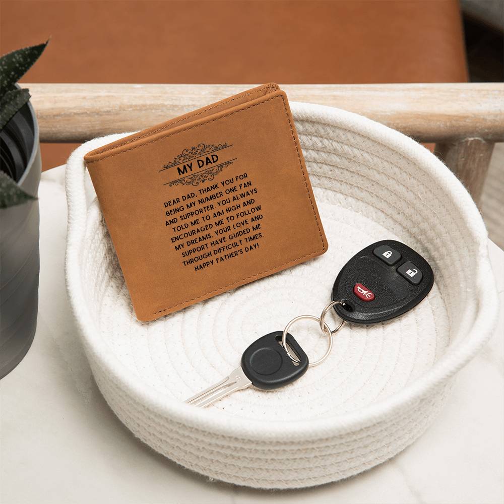Dear Dad | Happy Father's Day | Leather Wallet Gift