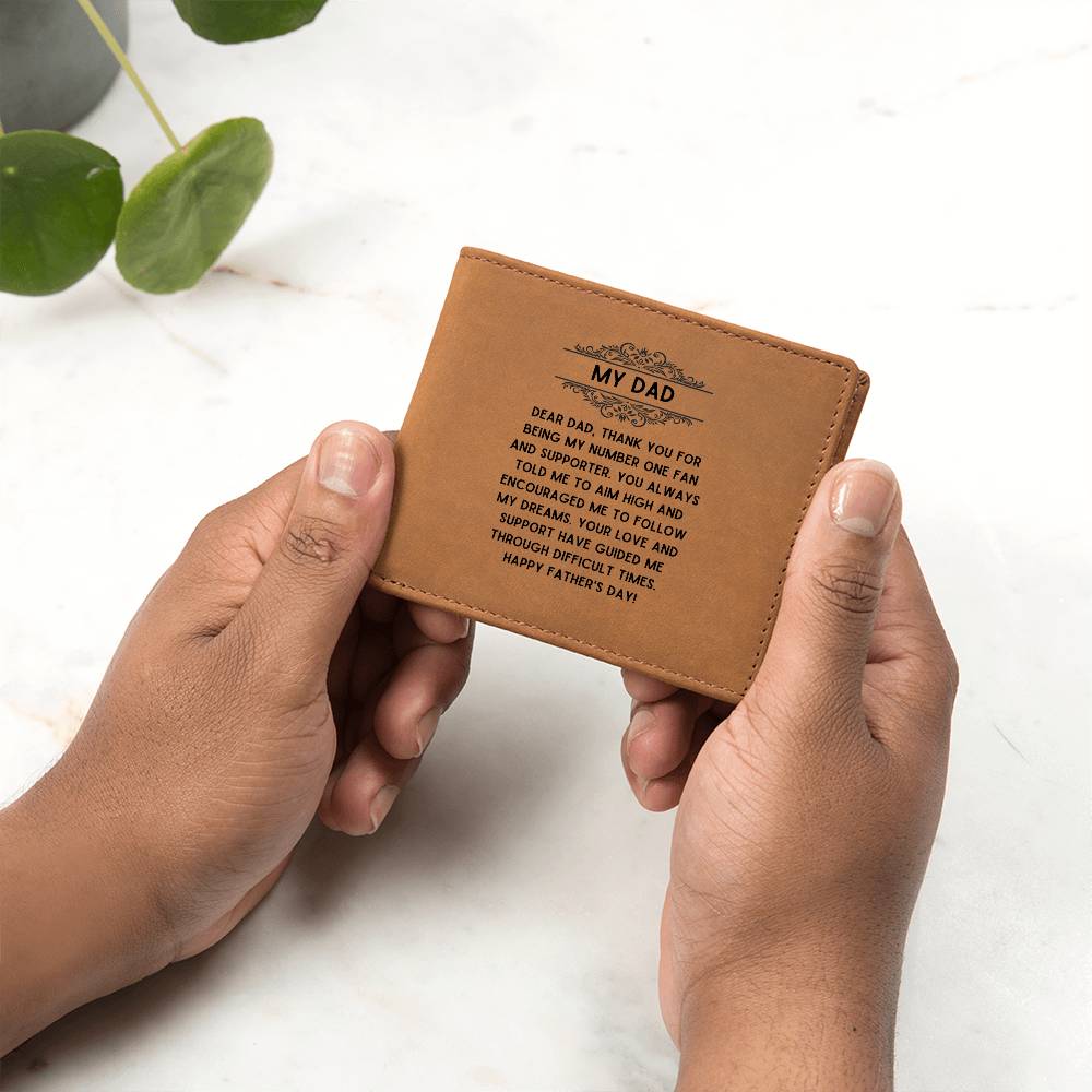 Dear Dad | Happy Father's Day | Leather Wallet Gift