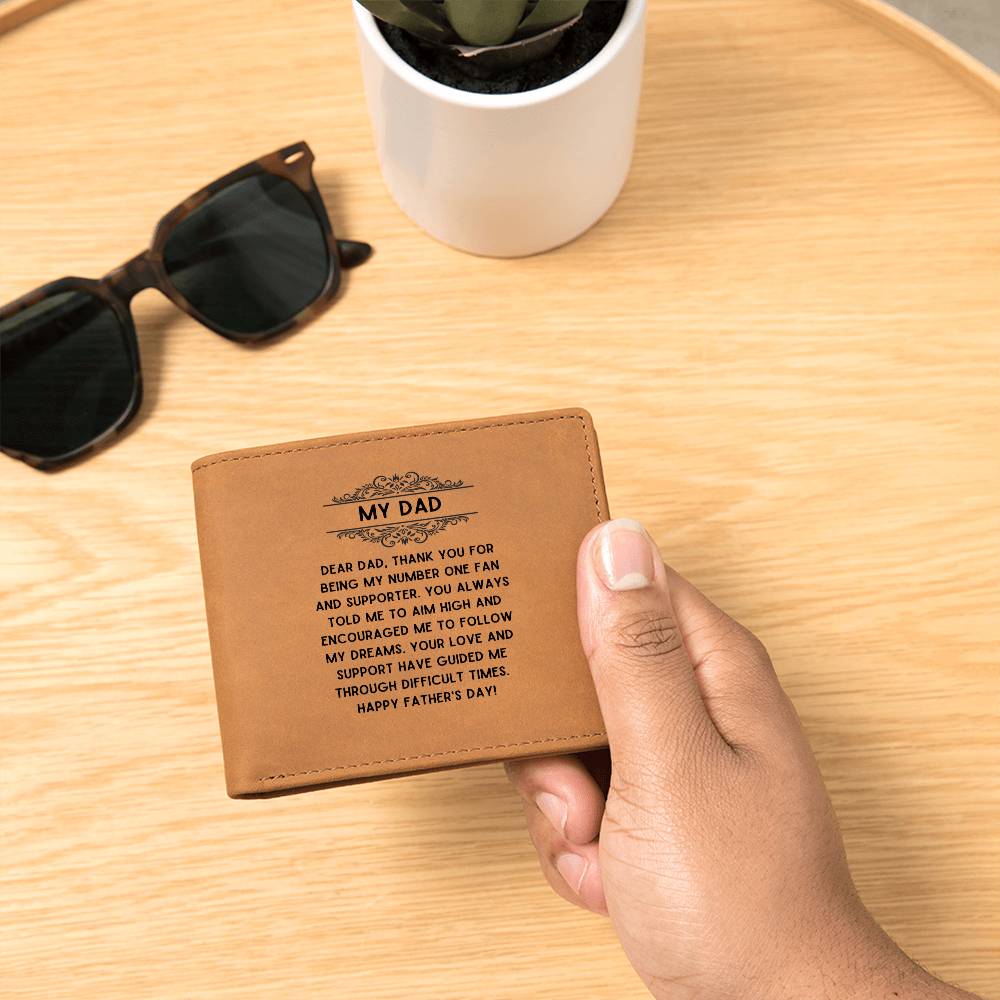 Dear Dad | Happy Father's Day | Leather Wallet Gift