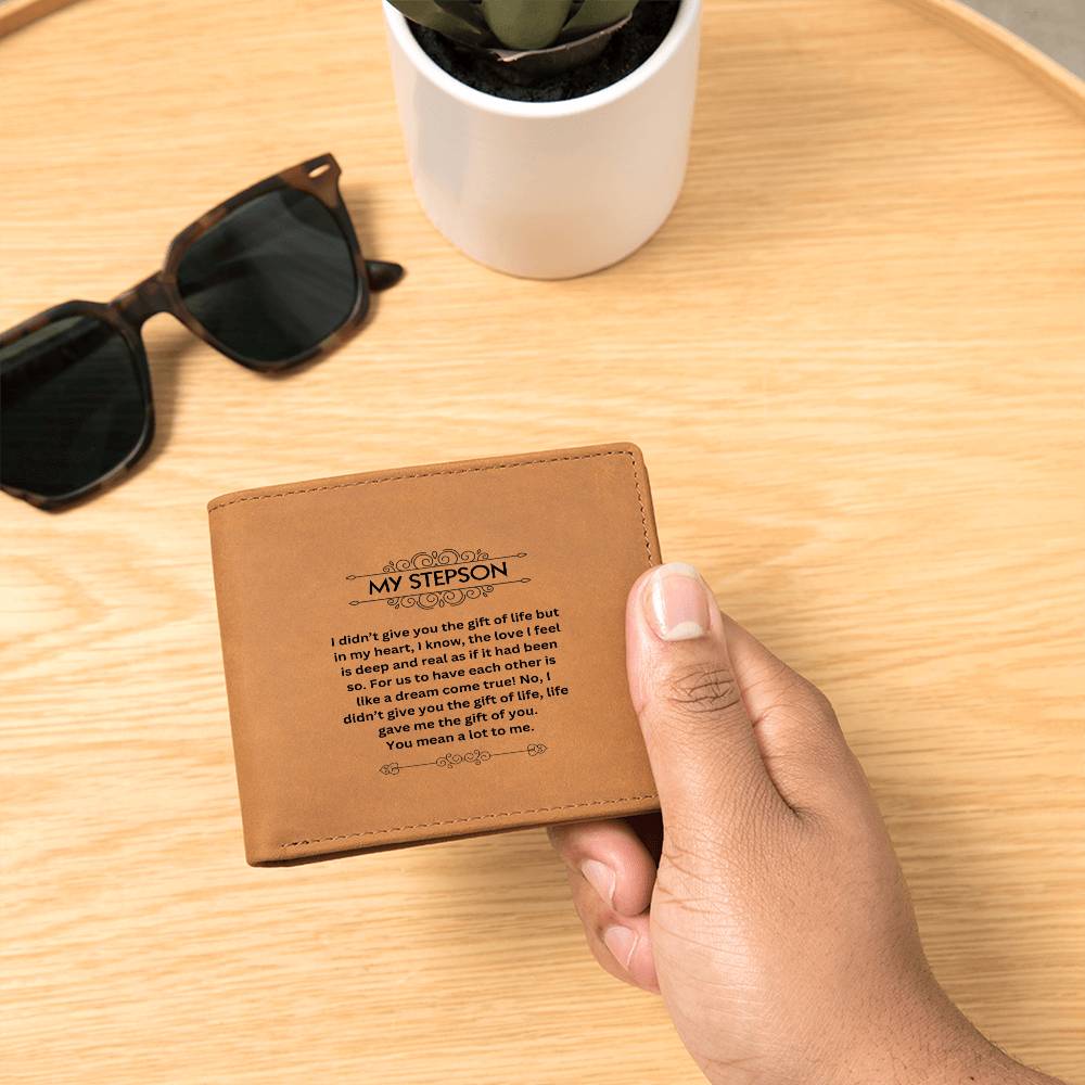 My Stepson | You Mean A Lot To Me | Leather Wallet