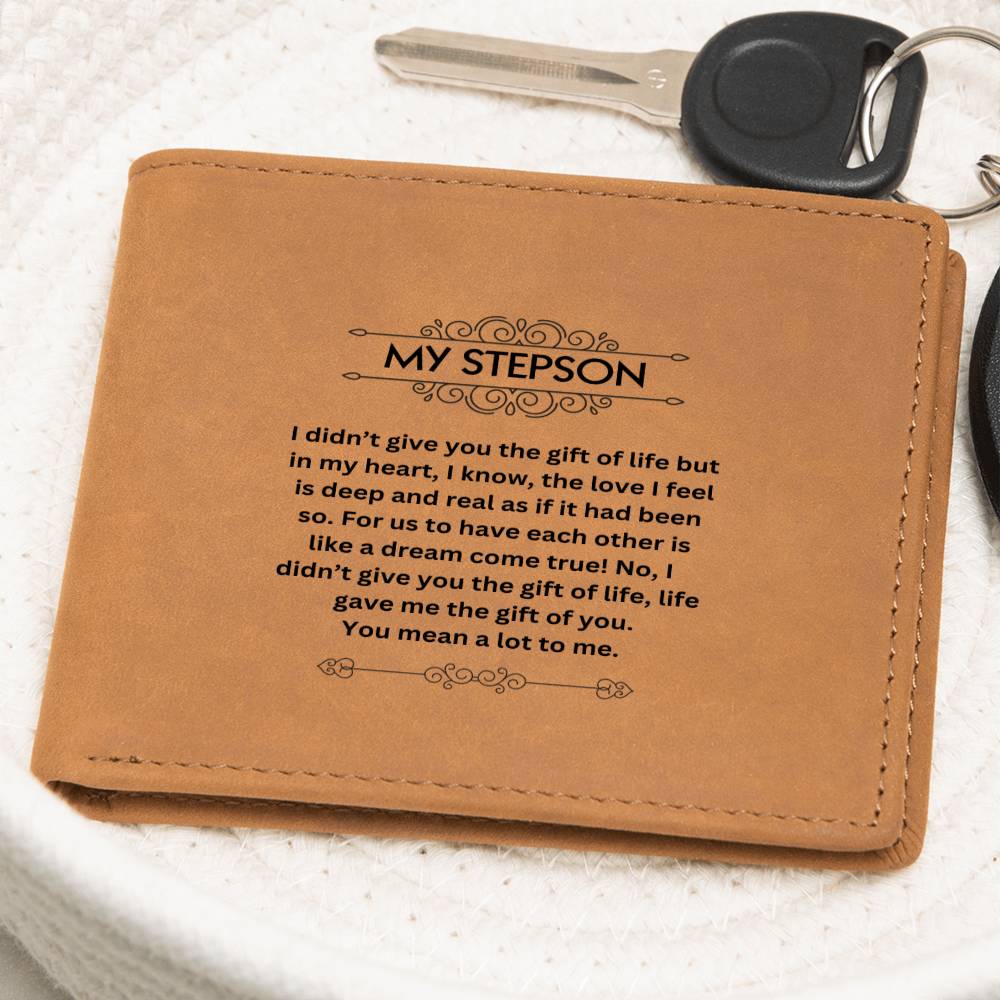 My Stepson | You Mean A Lot To Me | Leather Wallet