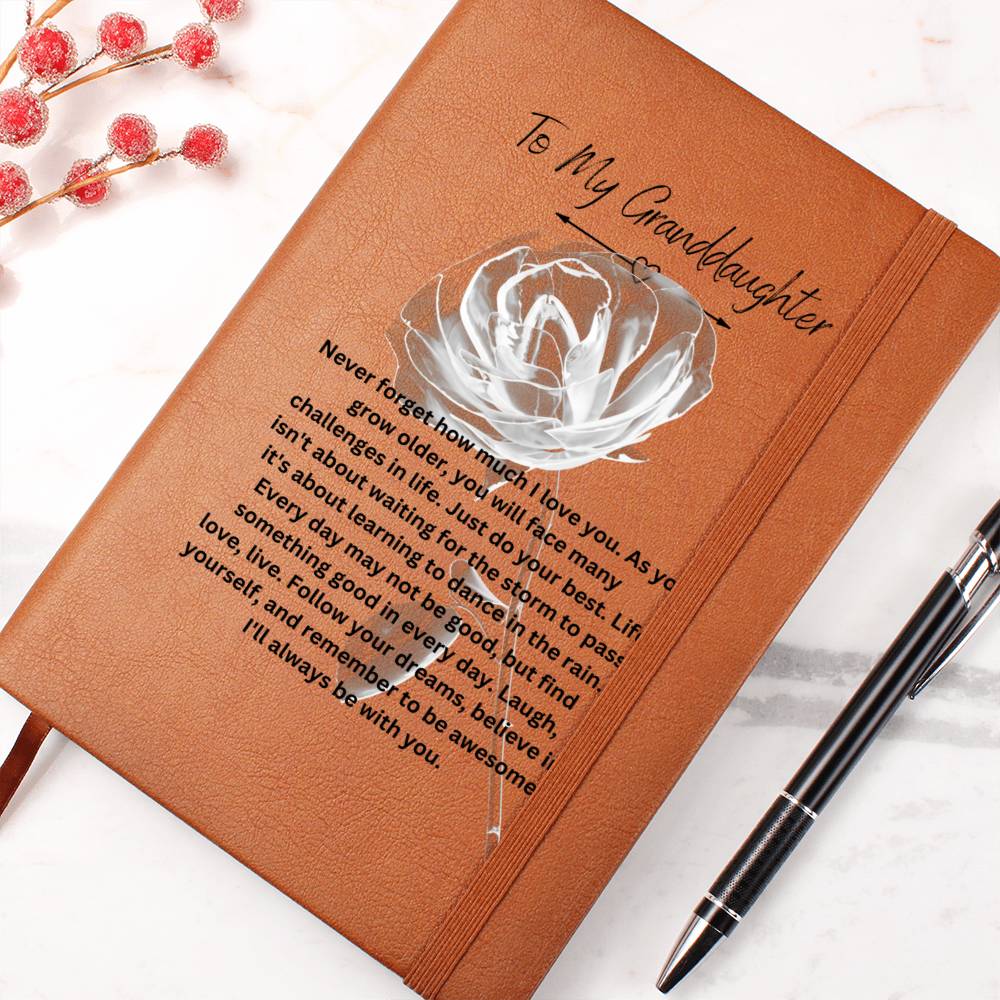 To My Granddaughter | Never Forget How Much I Love You | Journal Gift