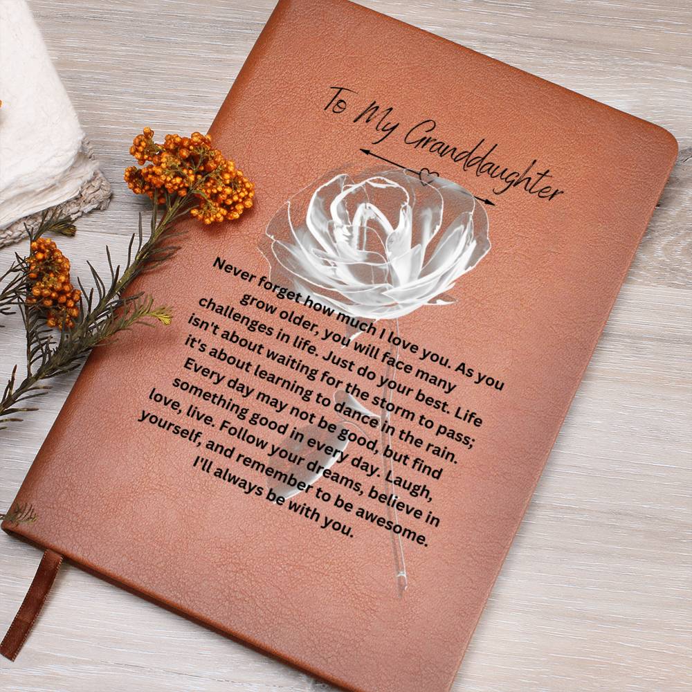 To My Granddaughter | Never Forget How Much I Love You | Journal Gift