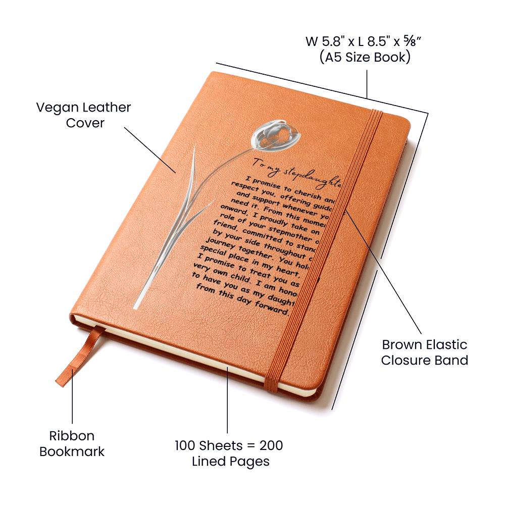 To My Stepdaughter | I Promise To Cherish You | Journal Gift