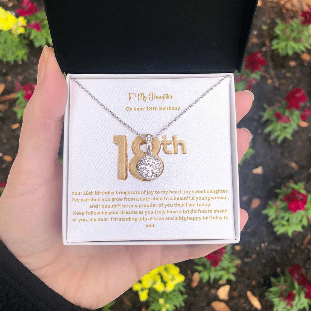To My Daughter | On Your 18th Birthday | Pendant Necklace