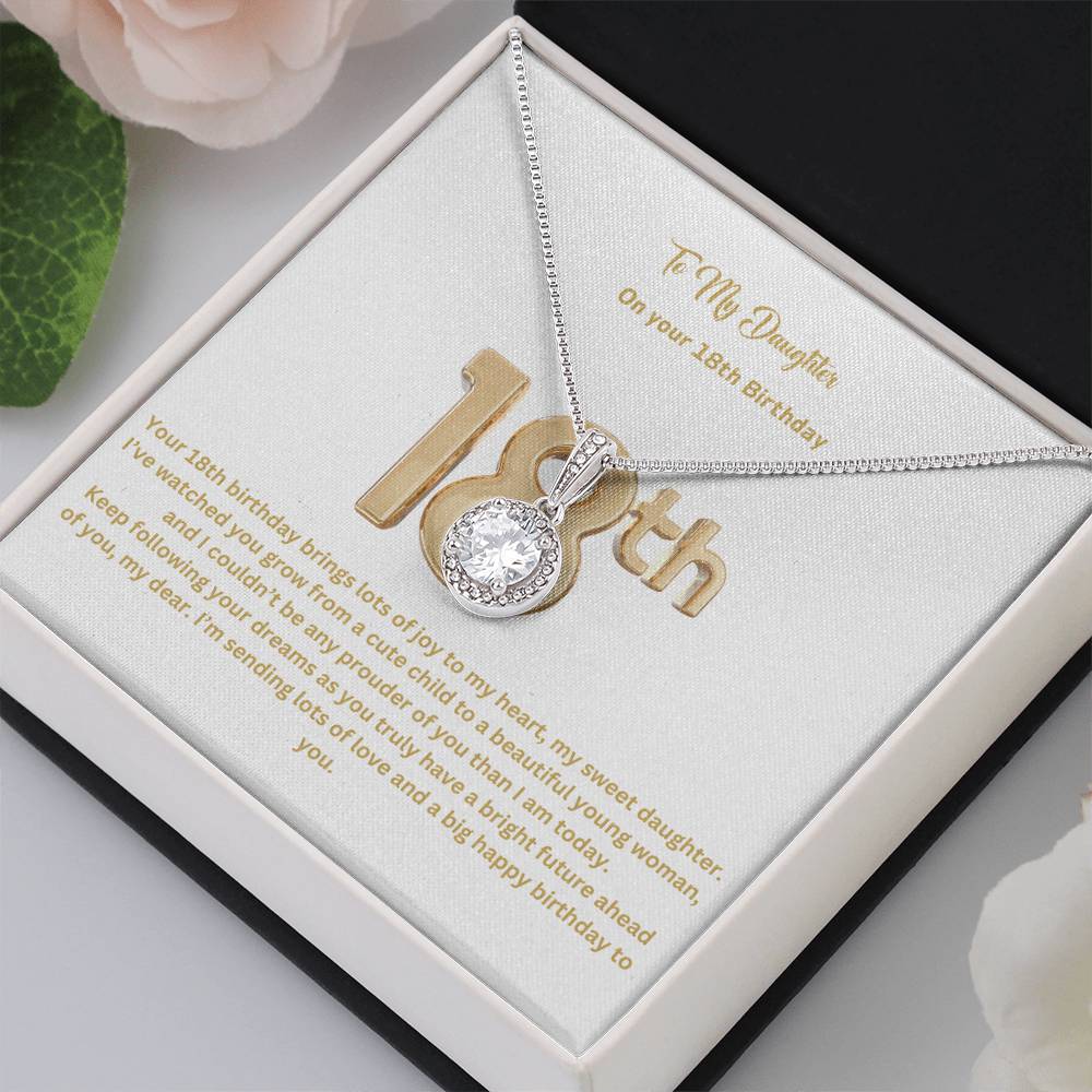 To My Daughter | On Your 18th Birthday | Pendant Necklace