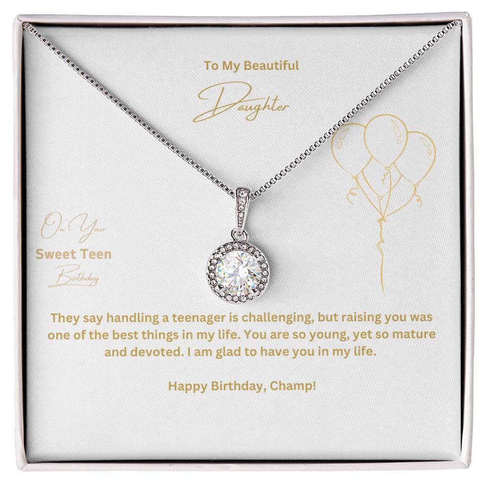 To My Beautiful Daughter | On Your Sweet Teen Birthday |  Pendant Necklace