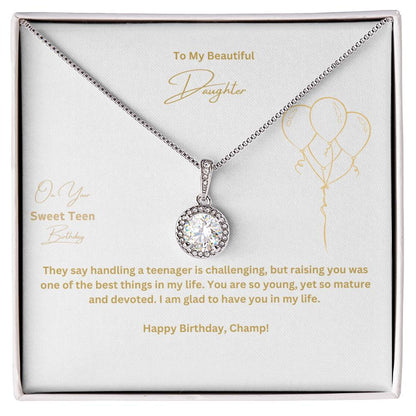 To My Beautiful Daughter | On Your Sweet Teen Birthday |  Pendant Necklace