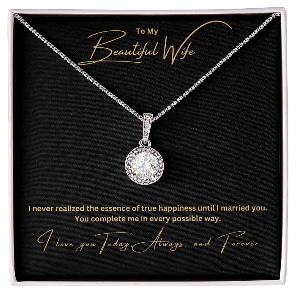 To My Beautiful Wife | I Love You Always And Forever | Jewelry Necklace