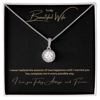 To My Beautiful Wife | I Love You Always And Forever | Jewelry Necklace