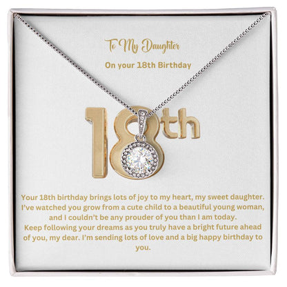 To My Daughter | On Your 18th Birthday | Pendant Necklace
