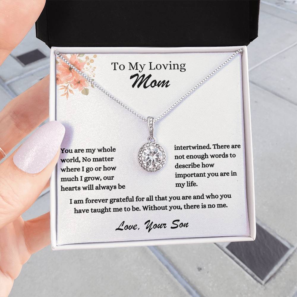 To My Loving Mom | You Are My Whole World | Jewelry Necklace