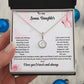 To My Bonus Daughter | I Love You Forever And Always | Necklace Gift