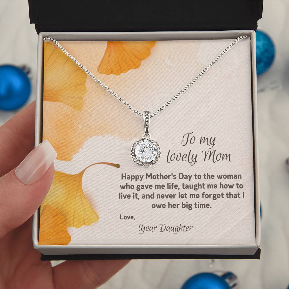 To My Lovely Mom | Happy Mother's Day | Jewelry Necklace Gift