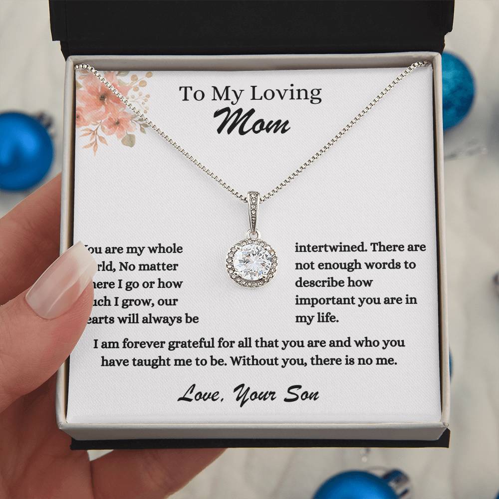 To My Loving Mom | You Are My Whole World | Jewelry Necklace