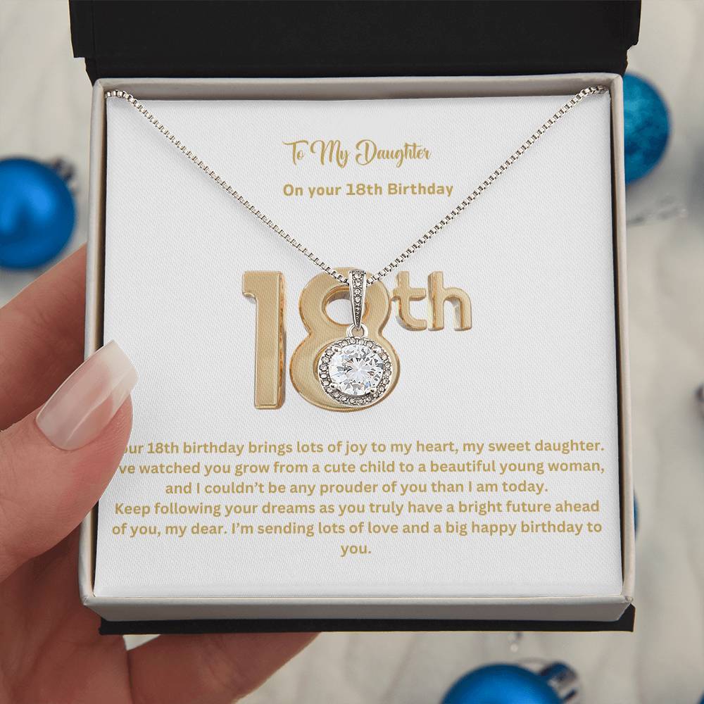 To My Daughter | On Your 18th Birthday | Pendant Necklace