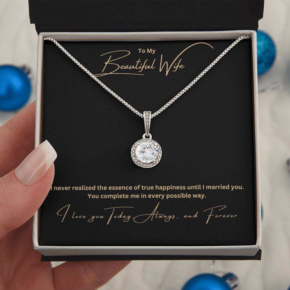 To My Beautiful Wife | I Love You Always And Forever | Jewelry Necklace