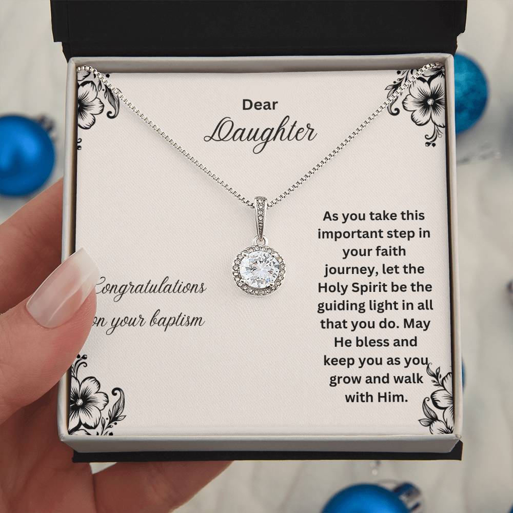 Dear Daughter | Congratulations On Your Baptism | Pendant Faith Necklace