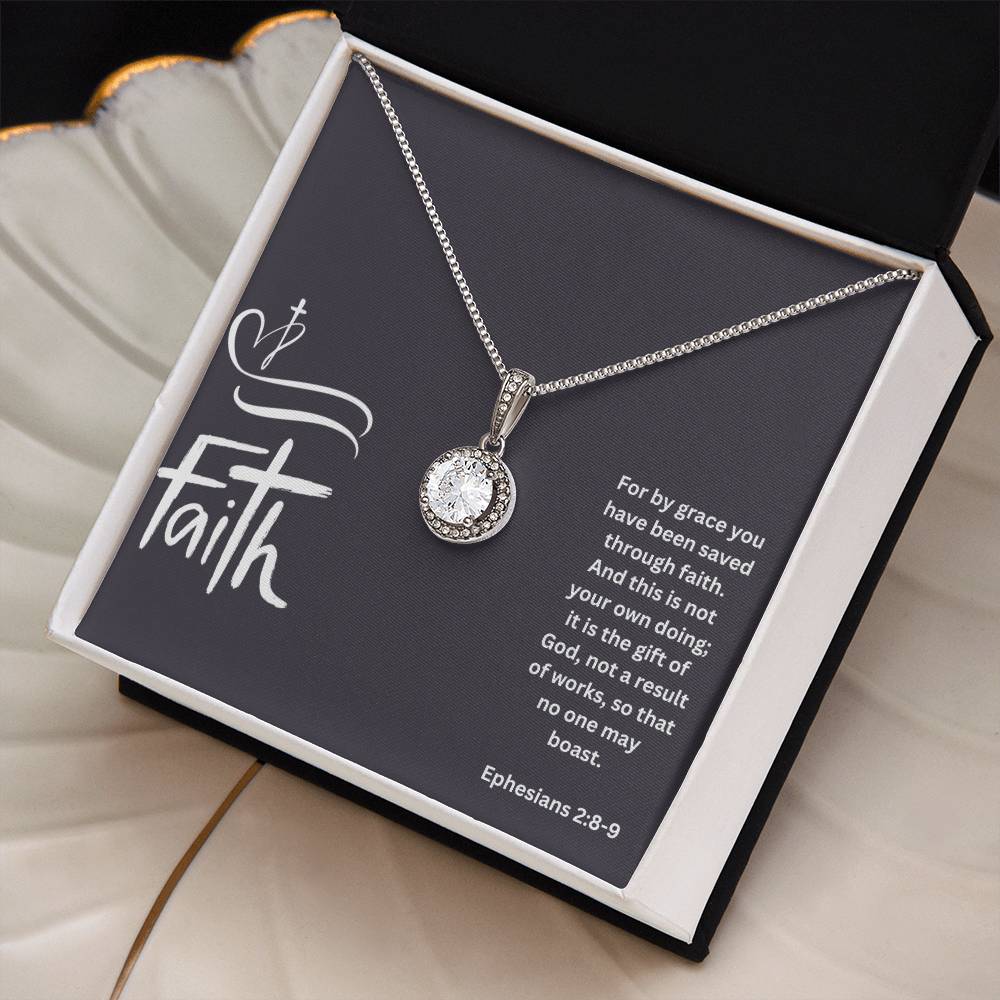 Faith Necklace | For By Grace You Have Been Saved | Religious Jewelry Gift