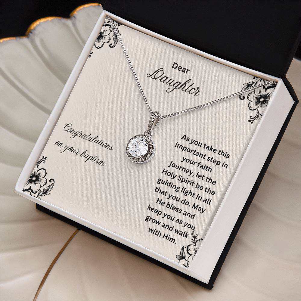 Dear Daughter | Congratulations On Your Baptism | Pendant Faith Necklace