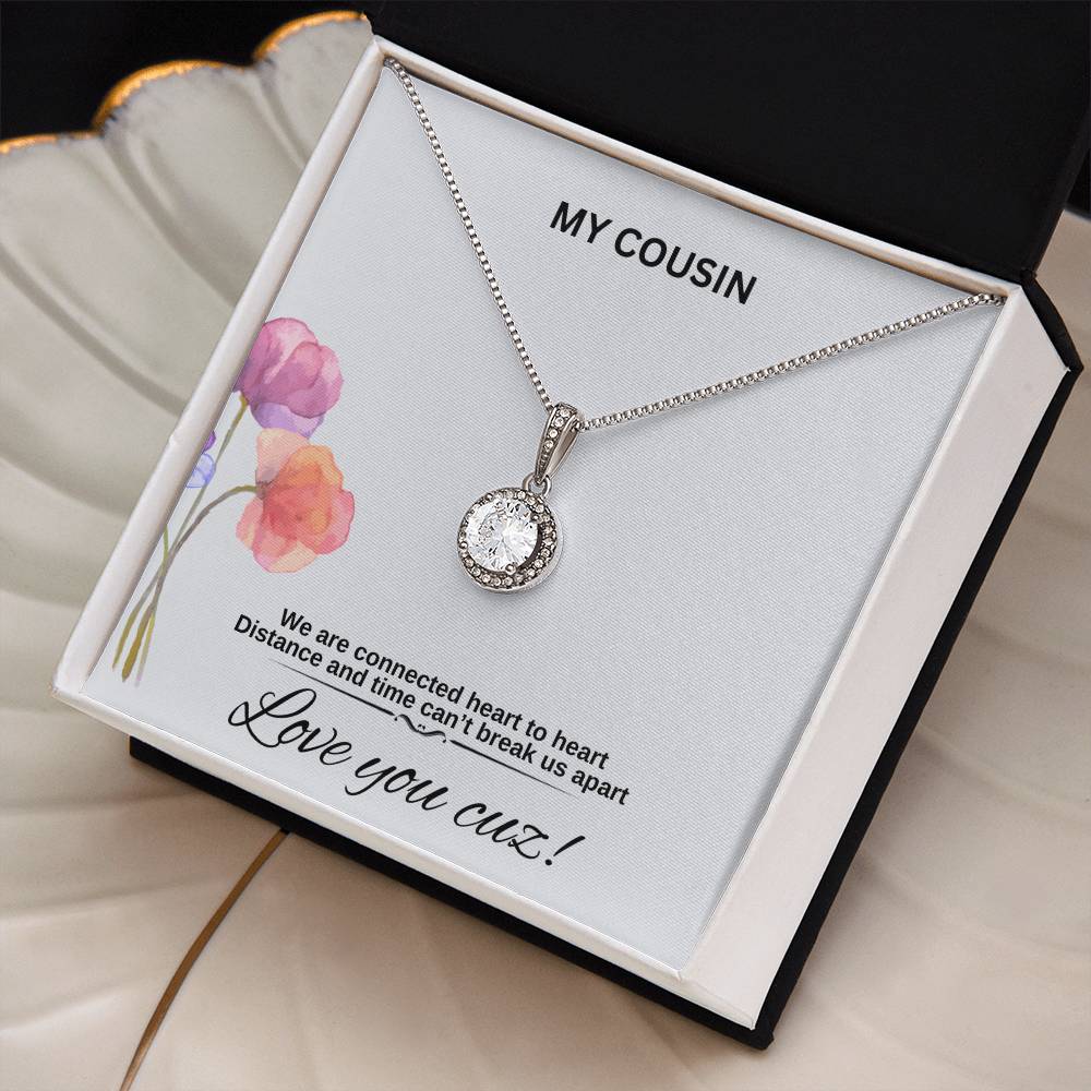 My Cousin | We Are Connected Heart To Heart | Pendant Necklace