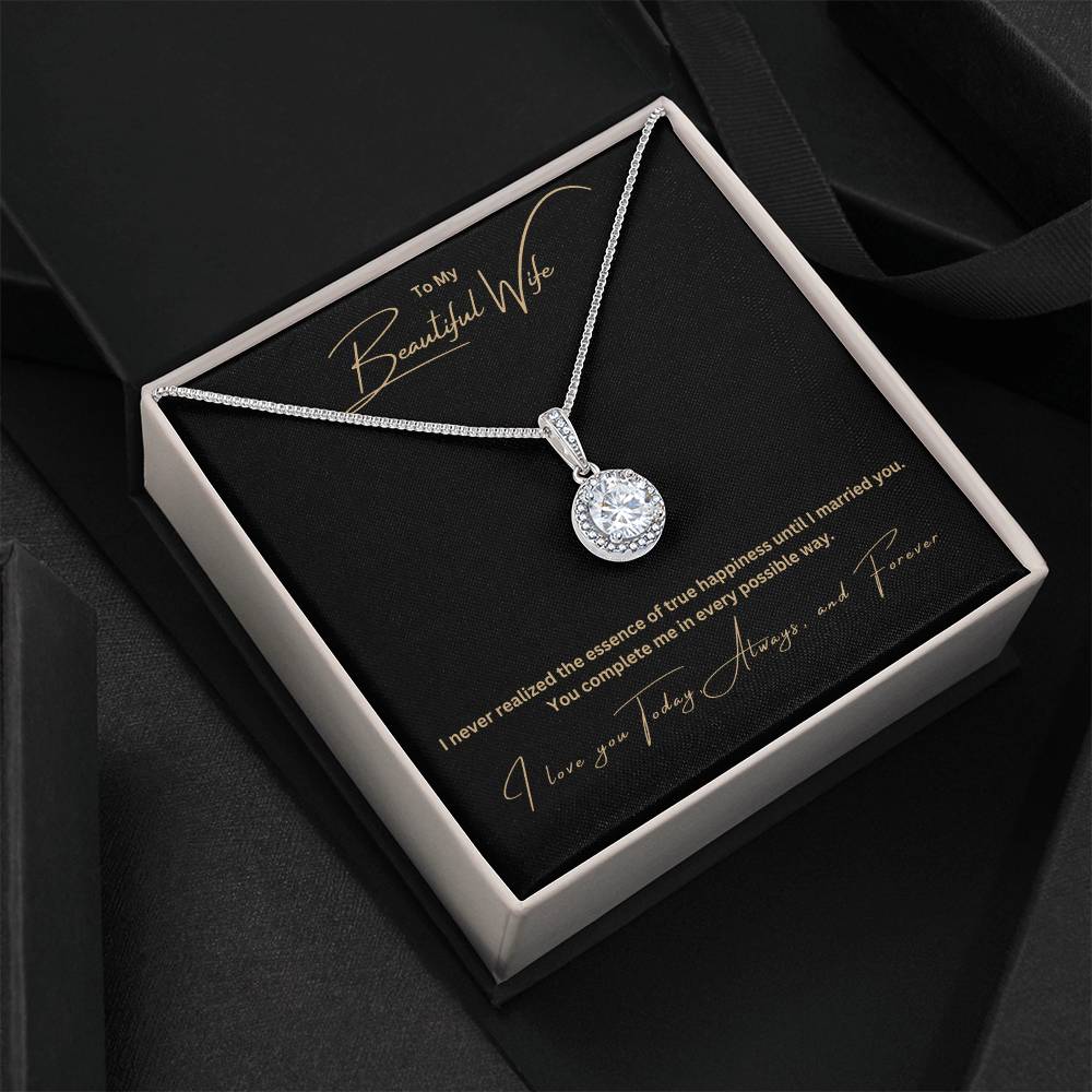 To My Beautiful Wife | I Love You Always And Forever | Jewelry Necklace