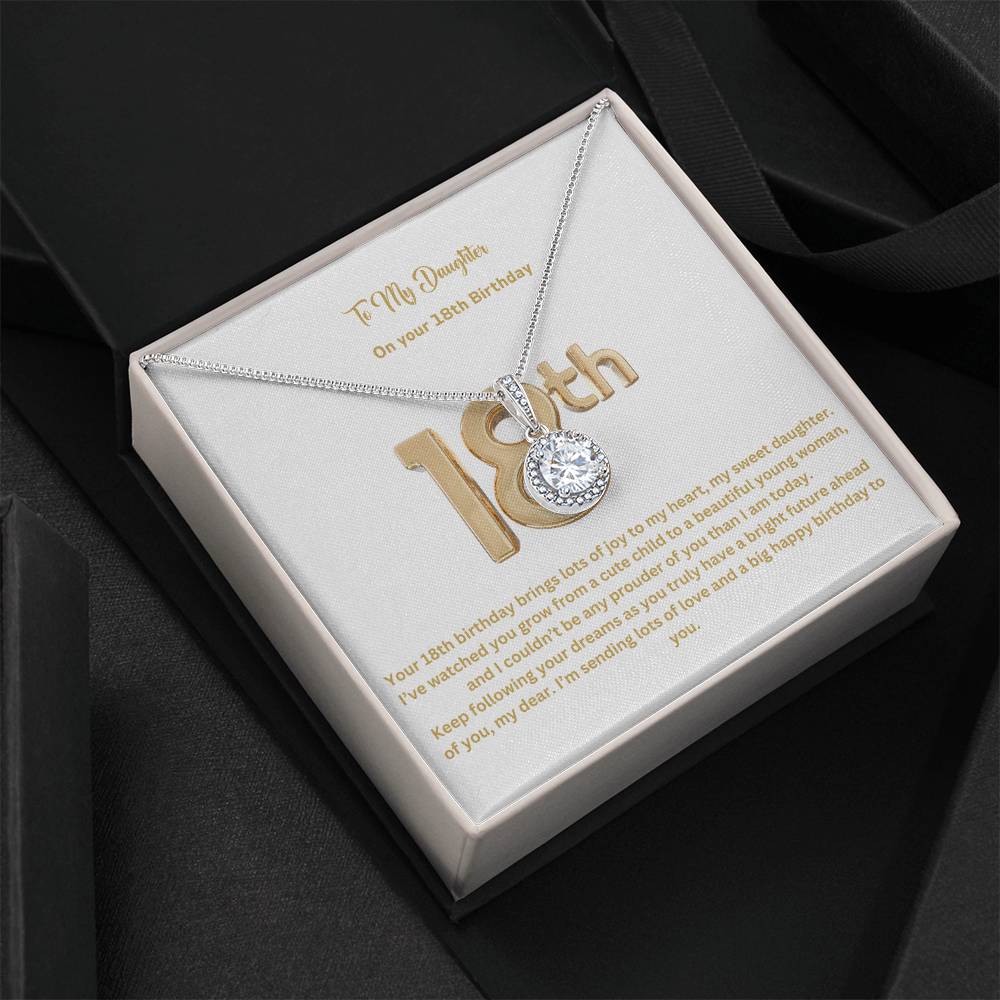 To My Daughter | On Your 18th Birthday | Pendant Necklace