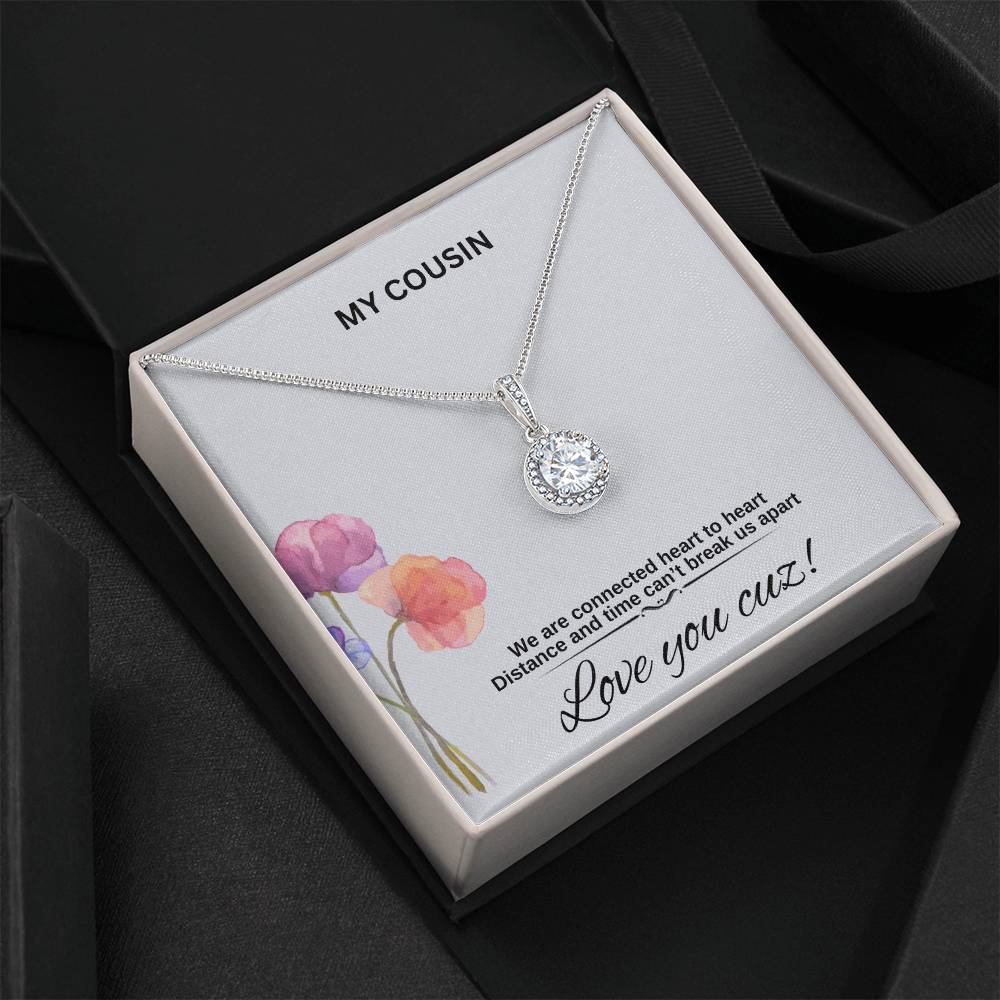 My Cousin | We Are Connected Heart To Heart | Pendant Necklace